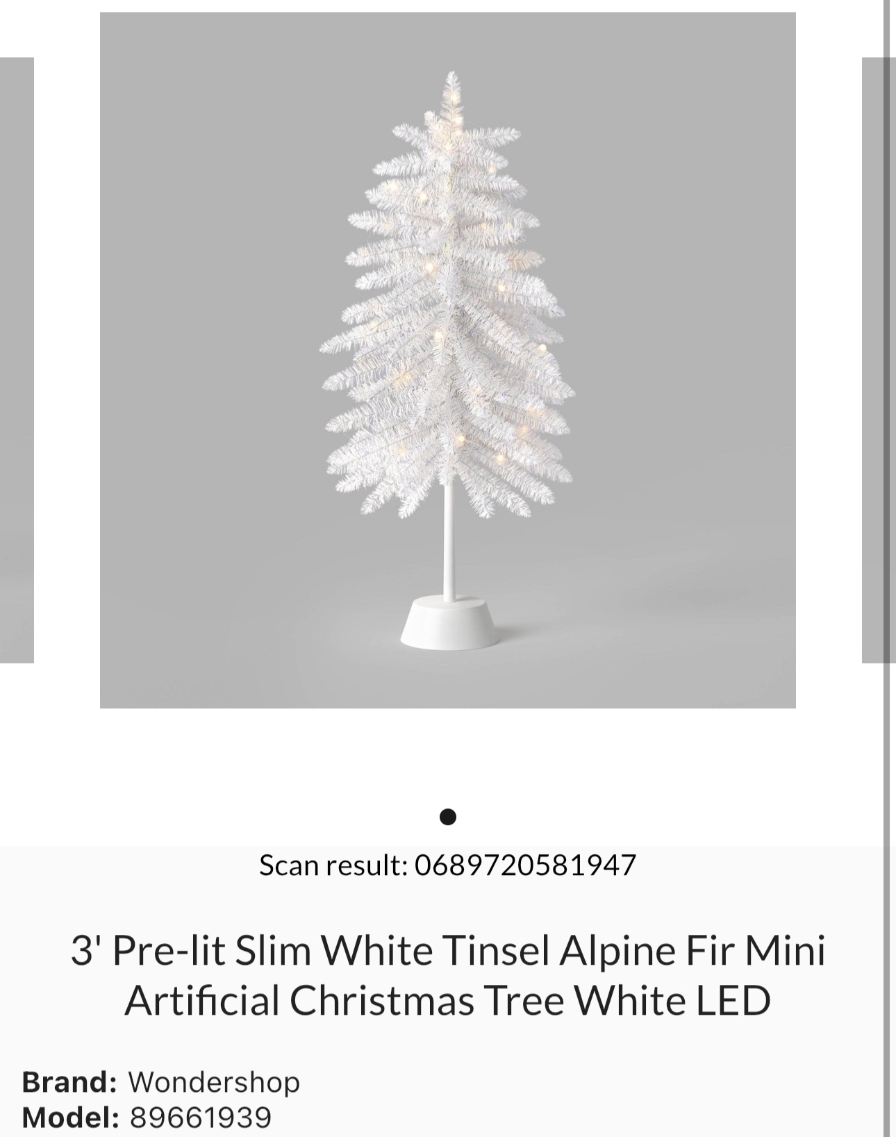 3 foot Alpine Alberta spruce LED pre-lit